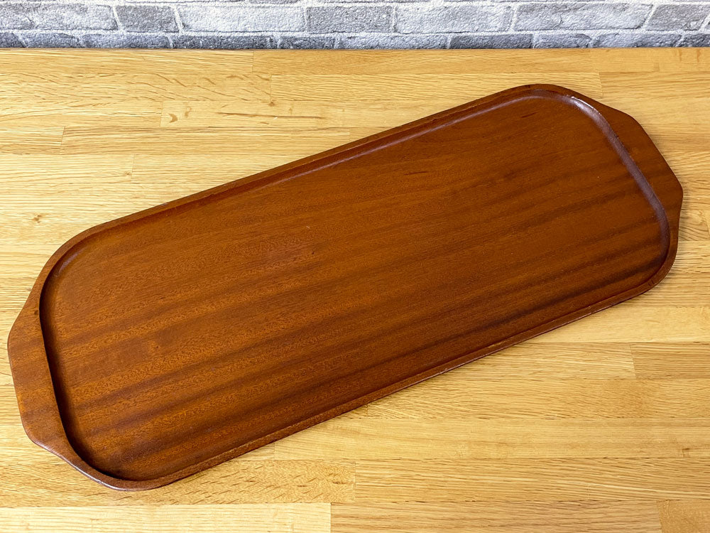 北欧ビンテージ チーク無垢材 トレイ 取手付き 木製トレー 小物置き 中古品 買い取りしました。