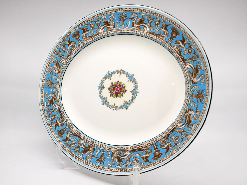 ウェッジウッド WEDGWOOD フロレンティーン FLORENTINE ディナープレート オーバル W35.5cm ターコイズ 英国  中古品 買い取りしました。