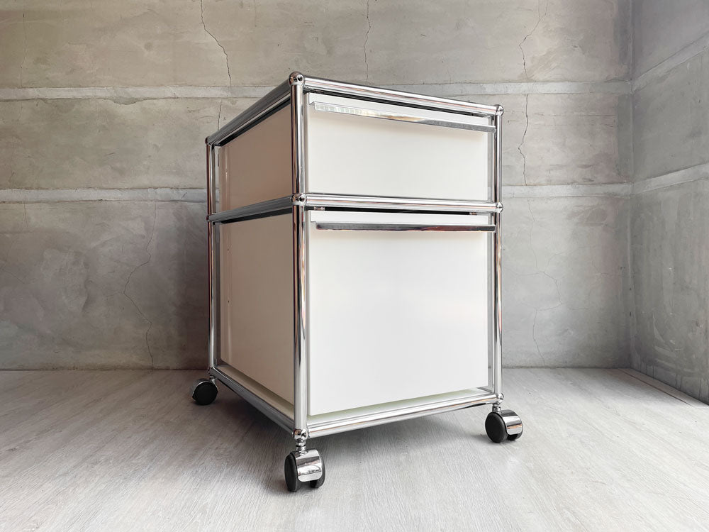 ユーエスエムハラー USM Haller モジュラーファニチャー Modular Furniture ハラーシステム ロールボーイ デスクワゴン デスクキャビネット ホワイト 中古品 買い取りしました。
