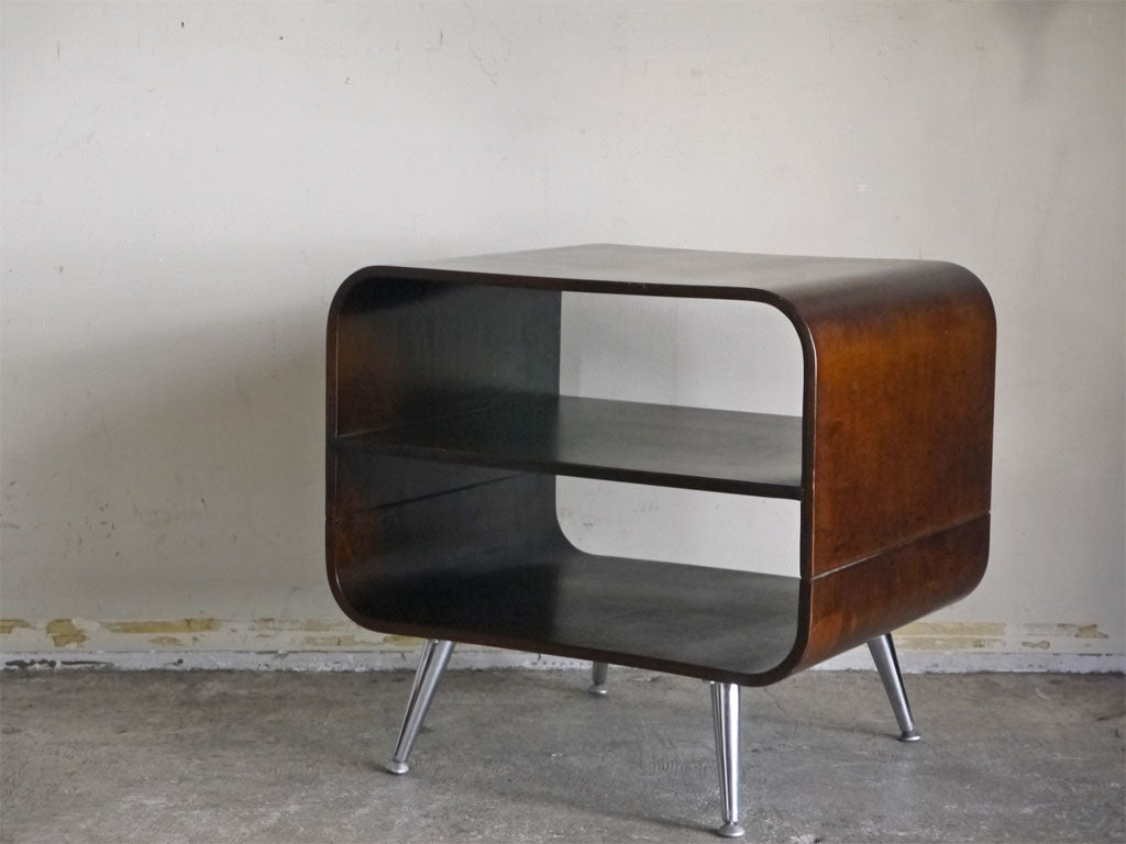ミッドセンチュリーモダンデザイン Midcentury modern design プライウッド オープンシェルフ サイドテーブル 中古品 買い取りしました。