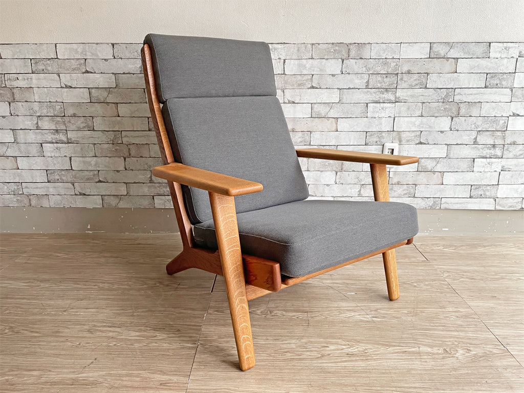 ゲタマ GETAMA GE290 1シーター ソファ ハイバック オーク無垢材 ハンス・J・ウェグナー デンマーク製 ヴィンテージ 北欧家具 クッション＆マハラム生地 新品張替済  買い取りしました。