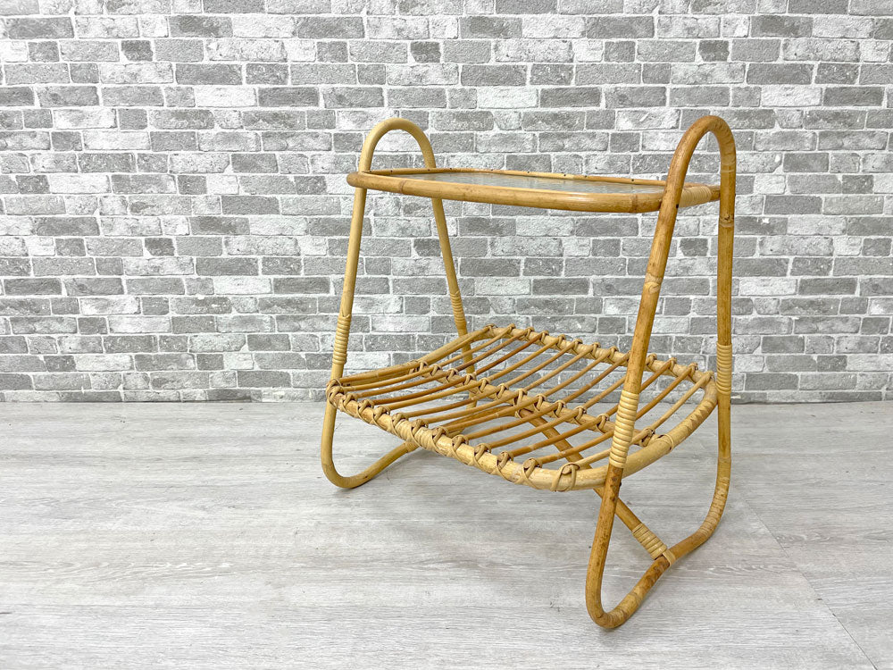 トラックファニチャー TRUCK FURNITURE RT サイドテーブル ガラス×ラタン 中古品 買い取りしました。