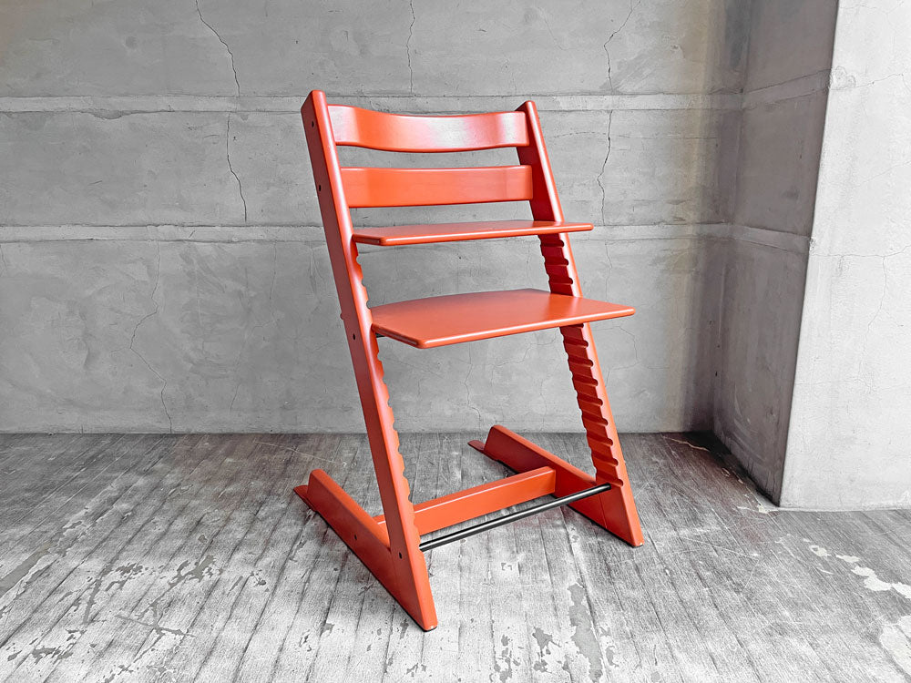ストッケ STOKKE トリップトラップ TRIPP TRAPP ベビーチェア キッズチェア S/N6～ オレンジ グライダー付 ノルウェー 北欧家具 中古品 買い取りしました。