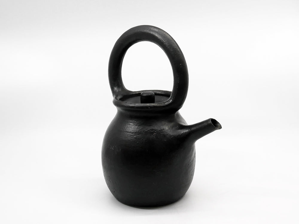 正島克哉 陶やかん 黒 H24cm 800ml 陶器 現代作家  中古品 買い取りしました。
