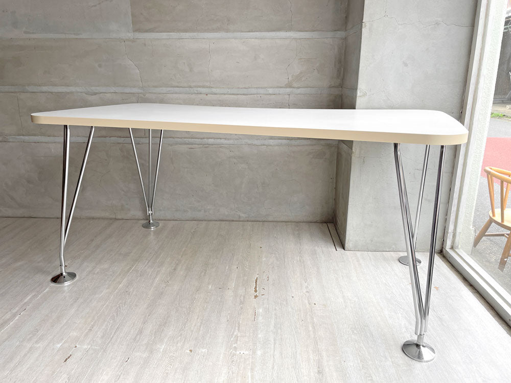 カルテル Kartell マックステーブル MAX TABLE ホワイト ミーティングテーブル 固定脚 フェルーチョ・ラヴィアーニ Ferruccio Laviani 定価￥197,500- 中古品 買い取りしました。