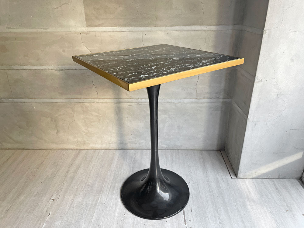 カレデザイン KARE DESIGN サンレモ San Remo ブラックスクエア バーテーブル 70×70cm ガラストップ ドイツ 廃番 定価￥90,640- 中古品 買い取りしました。