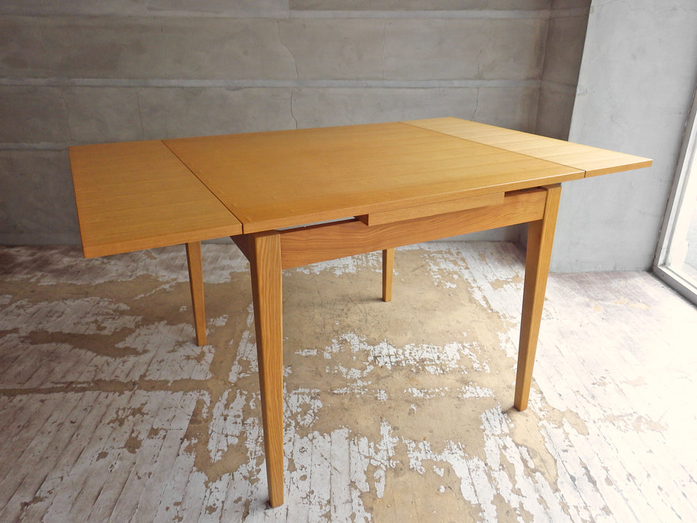 無印良品 MUJI タモ材 ダイニングテーブル 伸長式 W85～135cm エクステンションテーブル EX ナチュラル 廃番  中古品 買い取りしました。