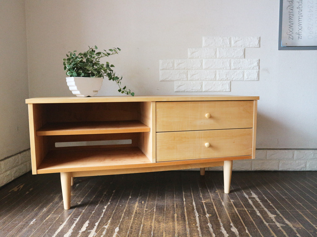 モモナチュラル MOMO natural コモ COMO LOW BOARD AVボード アルダー材 w120 ナチュラル  買い取りしました。