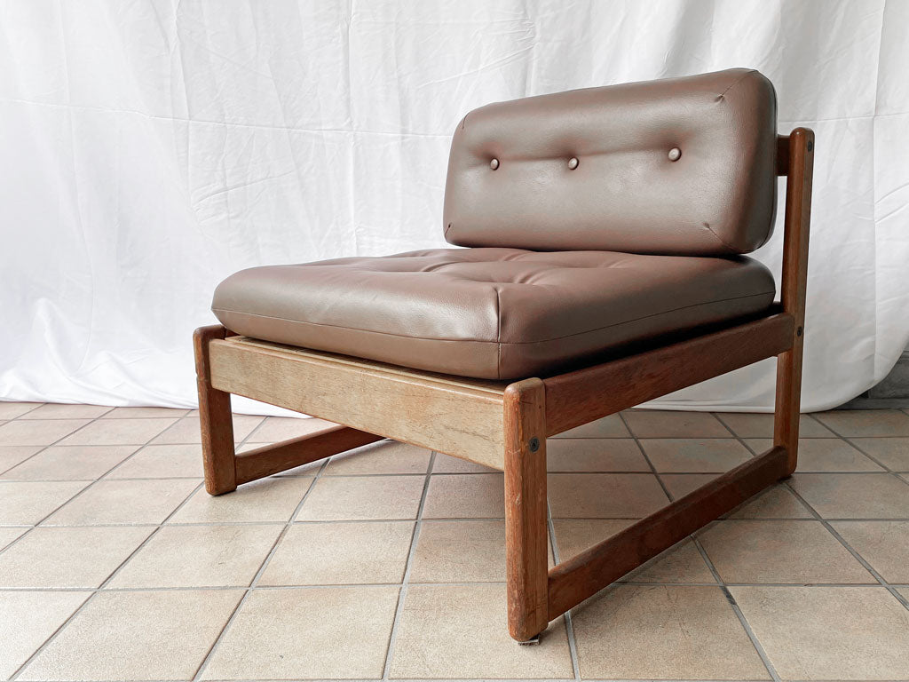 マルニ木工 オールドマルニ maruni ポリマ 4428 ラウンジチェア 1人掛けソファ 無垢材 孔雀マーク ビンテージ 希少 中古品 買い取りしました。