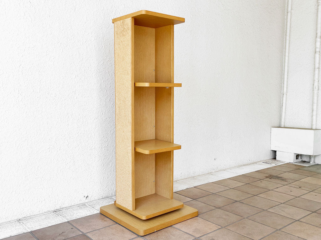 カリモク karimoku 回転式ラック ブックシェルフ オーク材 コルク ナチュラル 国産家具 中古品 買い取りしました。