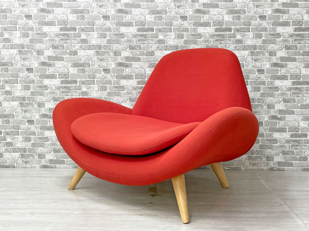 イデー IDEE アルフィー ALFEE ラウンジチェア 1Pソファ ファブリック レッド 北欧スタイル 廃番希少 中古品 買い取りしました。