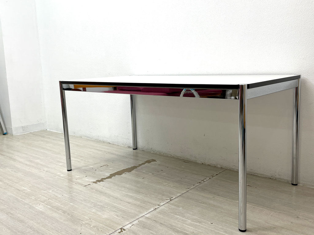 USMハラー USM Haller モジュラーファニチャー ハラーテーブル ワーキングデスク W150cm アジャスター パールグレーラミネート(ホワイト) 高さ70～74cm スイス B 中古品 買い取りしました。