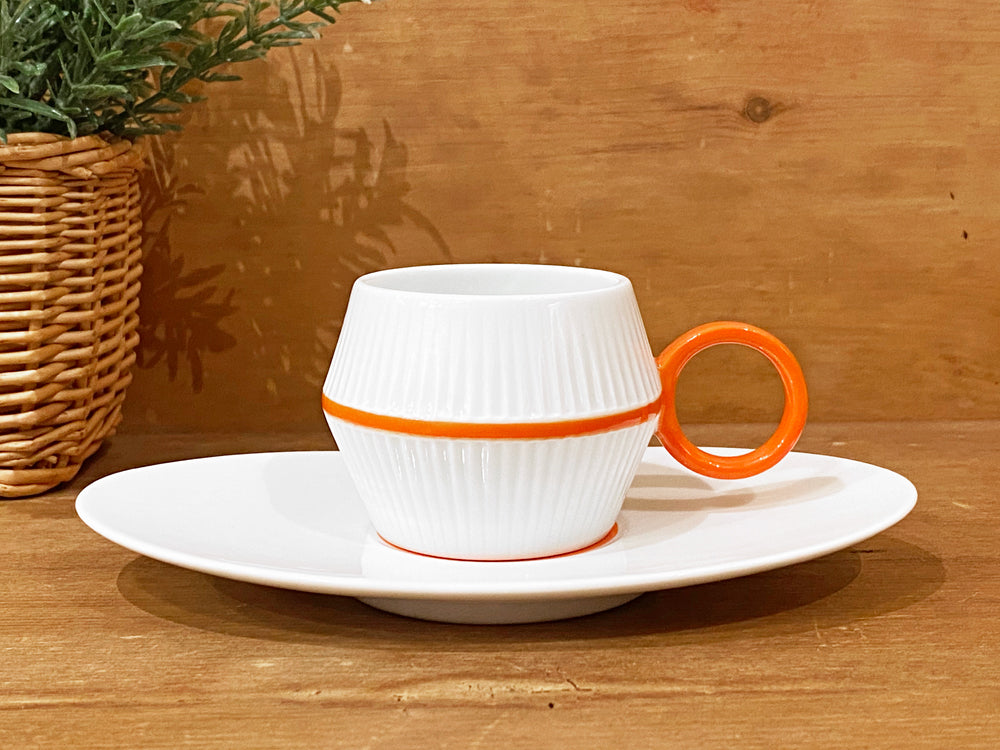 ミナペルホネン mina perhonen beads カップ＆ソーサー C&S オレンジライン 皆川明　中古品 買い取りしました。