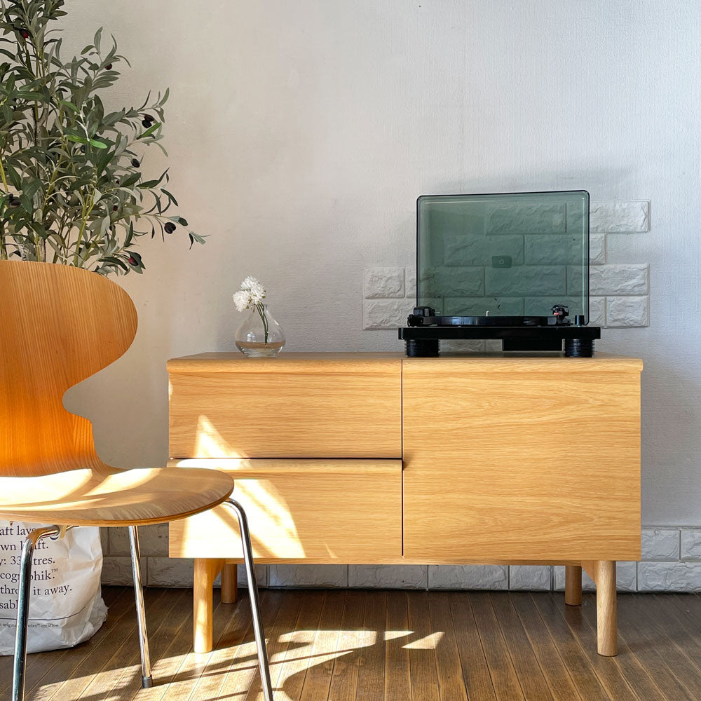 イデー IDEE スティルト サイドボード S STILT SIDEBOARD S ナチュラル テレビボード オーク材 アジャスター付 マリナ・ボーティエ ～毎日をちょっと素敵に