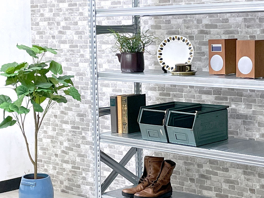 メタルシステム METALSISTEM SUPER123 スチールシェルフ STEEL SHELF 5段 アスプルンド取扱い インダストリアル W188×D41×H185cm 定価￥77,100- 買い取りしました。