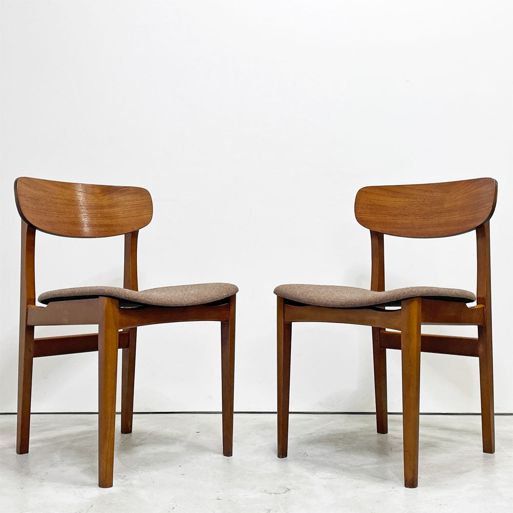 【祖師ヶ谷大蔵店】UKビンテージ UK Vintage ダイニングチェア サイドチェア チーク材 プライウッド ベージュ ファブリック 英国家具 北欧デザイン 買取させていただきました。