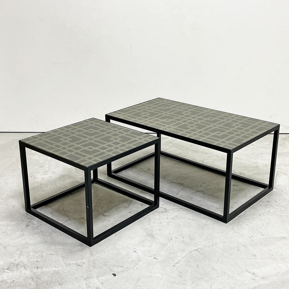 【祖師ヶ谷大蔵店】カーサ ブク CASA BUKU 横堀建築設計事務所 サイドテーブル W44cm & コーヒーテーブル W75 ガラス天板 スチールレッグ モダンデザイン 買取させていただきました。