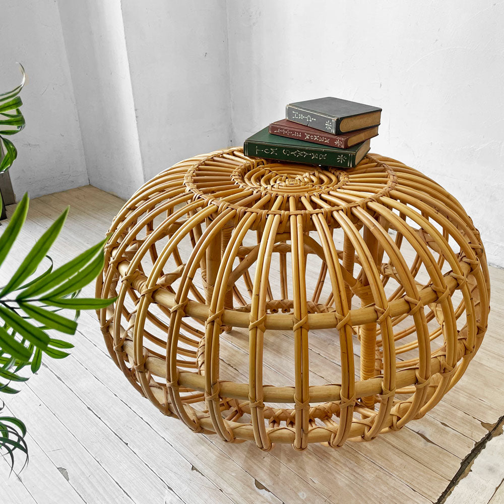 シカデザイン Sika Design フランコ・アルビニ オットマンL Franco Albini Ottoman L ラタンスツール 籐編み 北欧家具～自然素材のモダンな家具～