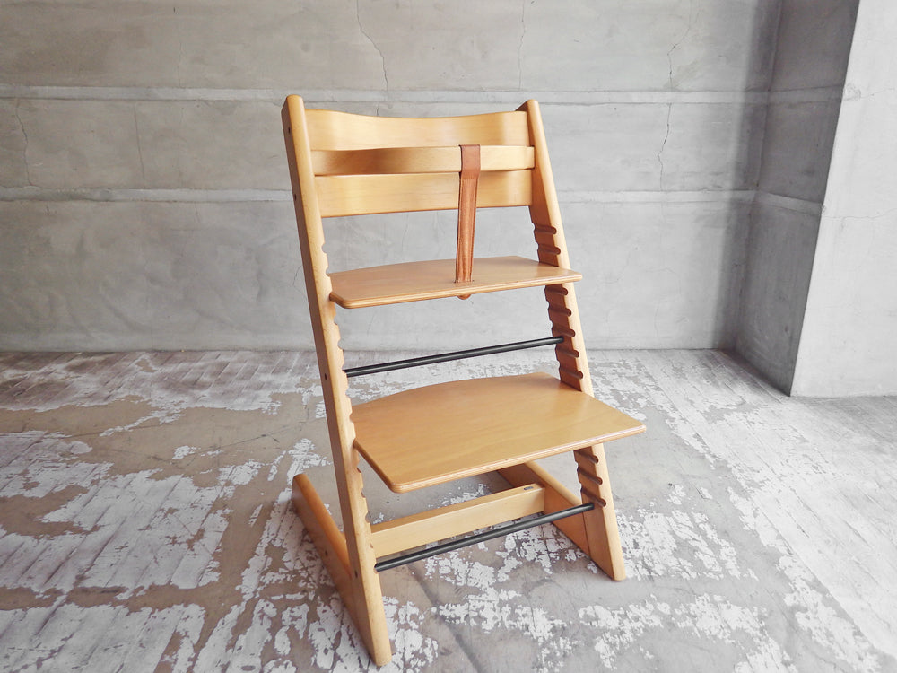 ストッケ STOKKE トリップトラップ TRIPP TRAPP 旧モデル ナチュラル 木製ガード＆レザーベルト ベビーチェア 北欧 ノルウェー 中古品 買い取りしました。