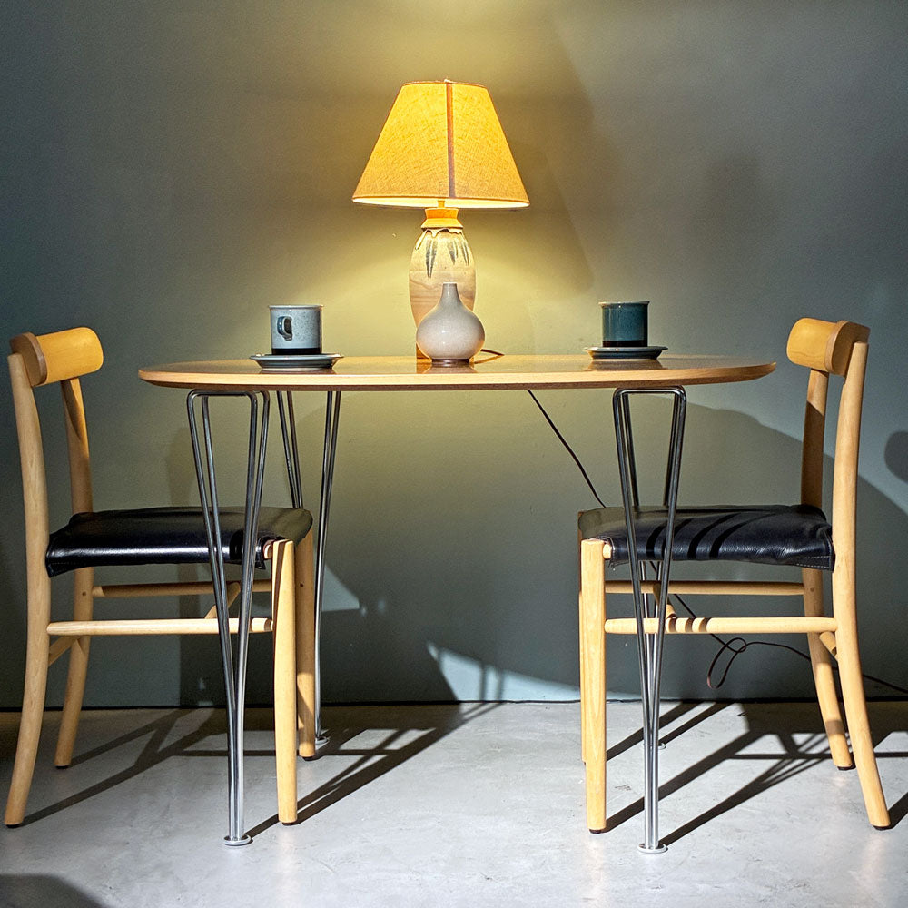 フリッツハンセン Fritz Hansen B603 スーパー円テーブル Bテーブル ダイニングテーブル 100x100cm ピート・ヘイン アルネ・ヤコブセン～数学と、人と人との距離～