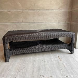 【学芸大学店】ワイスワイス WISE WISE アジアンコンフォート ASIAN COMFORT ラタン コーヒーテーブル KG-105 ダークブラウン 未使用保管品 買取させていただきました。