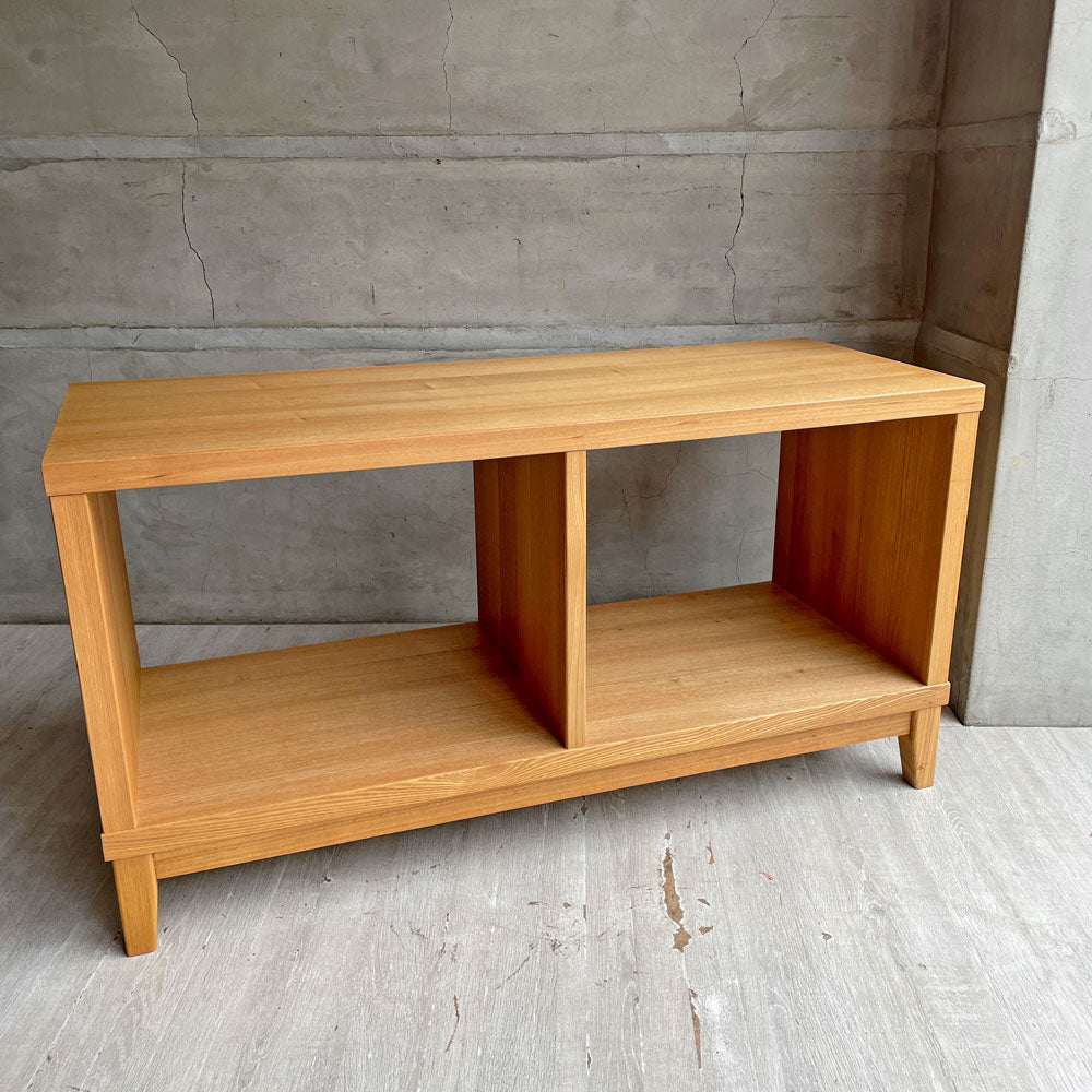 【学芸大学店】	 無印良品 MUJI タモ材 オープンシェルフ 木製ラック 飾り棚 2列1段 W100cm ナチュラル シンプルデザイン 廃番 買取させていただきました。