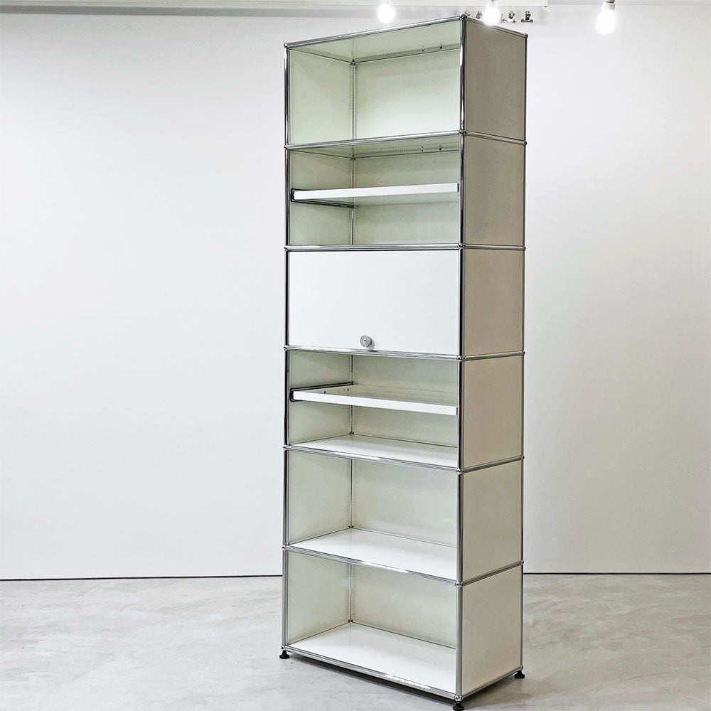 【祖師ヶ谷大蔵店】USMハラー USM Haller モジュラーファニチャー キャビネット シェルフ 1列6段 エクステンションシェルフ×2 フリップアップドア×1 ピュアホワイト スイス 買取させていただきました。