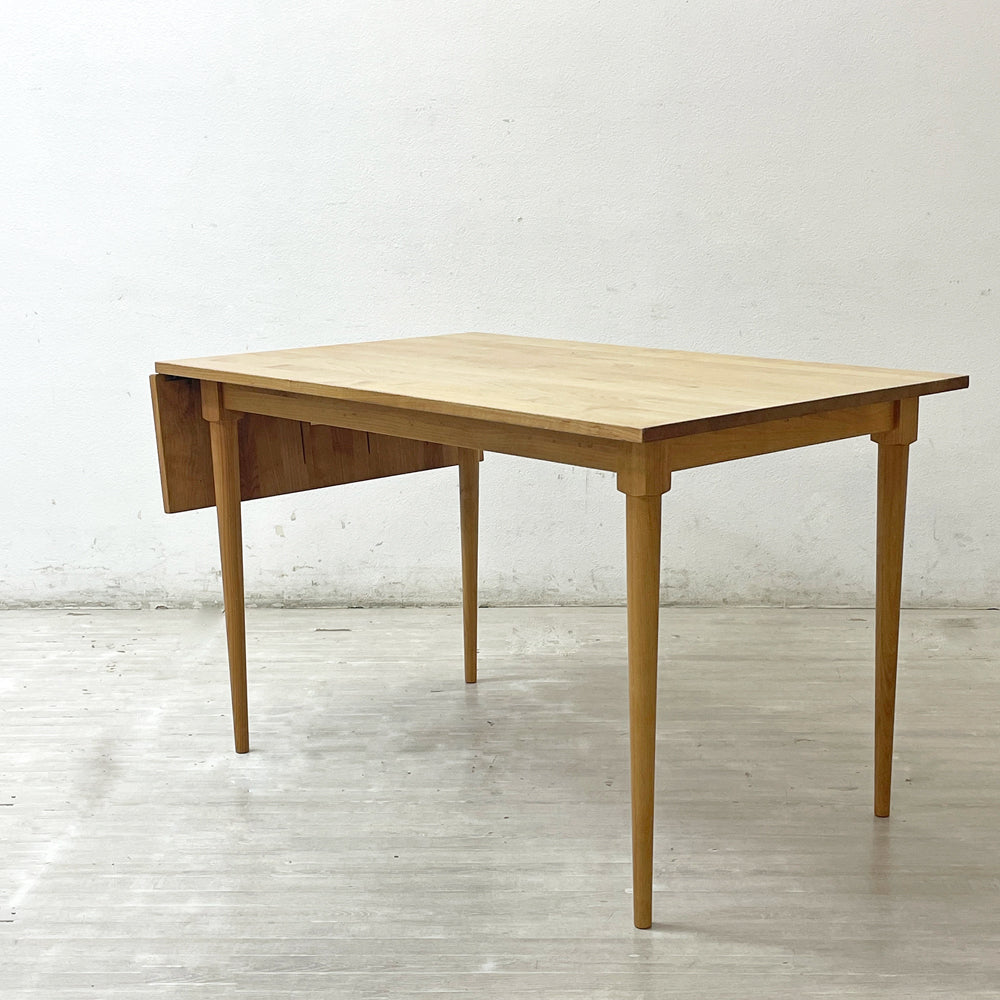 【祖師ヶ谷大蔵店】モモナチュラル MOMO Natural バンフ BANFF 片バタ式ダイニングテーブル バタフライテーブル エクステンション 伸長式 アルダー材 廃番 買取させていただきました。