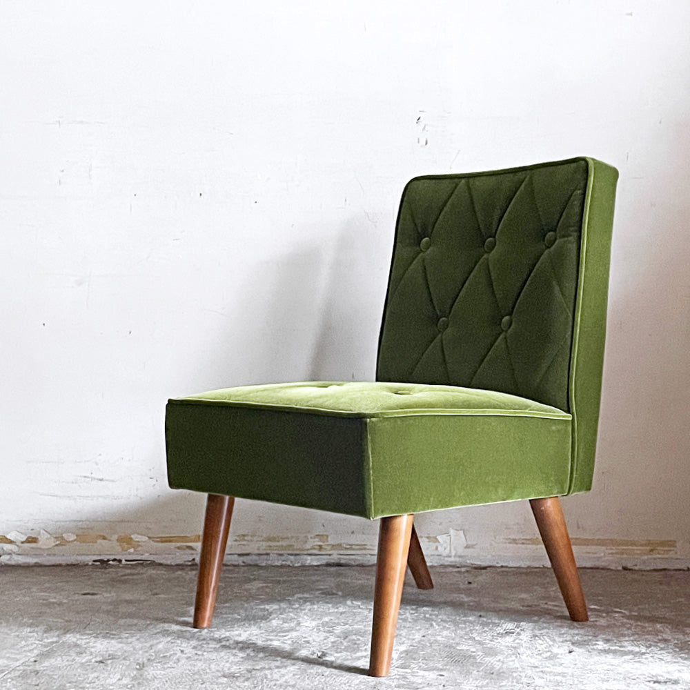 【自由が丘店】カリモク60 karimoku60 カフェチェア モケットグリーン 座面高36cm ジャパンミッドセンチュリー レトロスタイル 買取させていただきました。