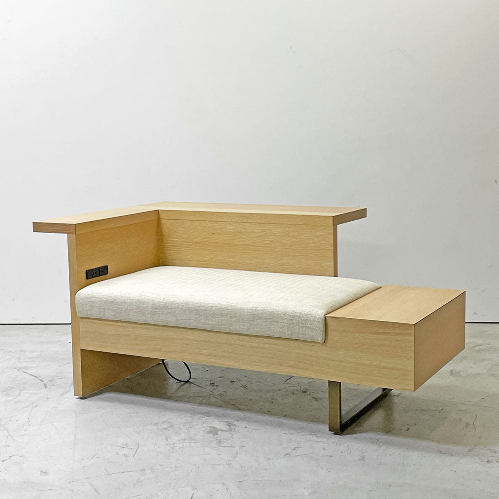【祖師ヶ谷大蔵店】オーダーファニチャー Custom made furniture  ワンアームソファ 2シーター 積層合板 ファブリックシート スチールレッグ 電源タップ4口 テーブル付 ナチュラルモダン 買取させていただきました。