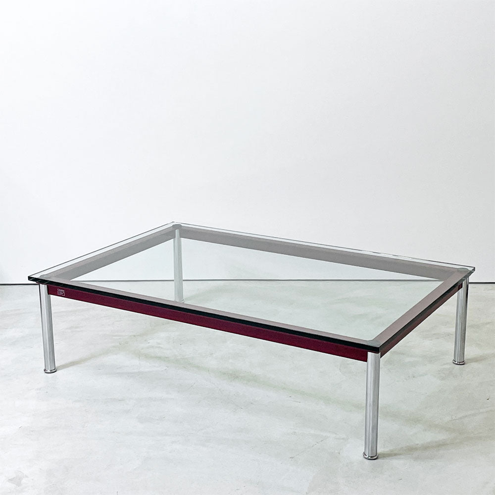 【祖師ヶ谷大蔵店】カッシーナ Cassina LC10-P ローテーブル センターテーブル コーヒーテーブル W120cm ガラス ボルドー ル・コルビジェ シャルロットペリアン ピエールジャンヌレ 廃番カラー 買取させていただきました。
