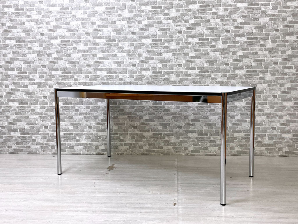 USMモジュラーファニチャー USM Haller USMハラーテーブル ワーキングデスク ダイニングテーブル W150cm アジャスター ホワイトラミネート 高さ調整機能付 モダンデザイン 買い取りしました。