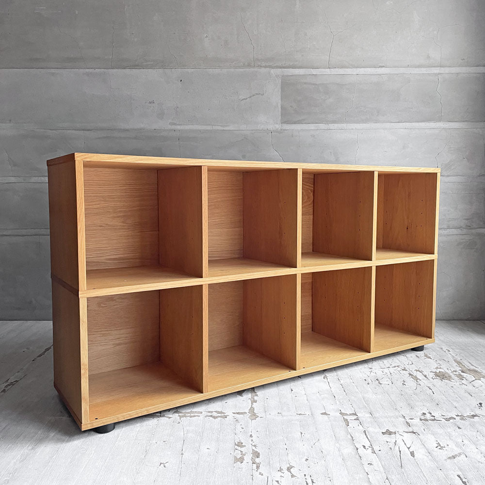 【学芸大学店】無印良品 MUJI スタッキングキャビネット ワイド 5列2段 オーク材 オープンシェルフ ディスプレイラック 本棚 飾り棚 脚付き 買取させていただきました。