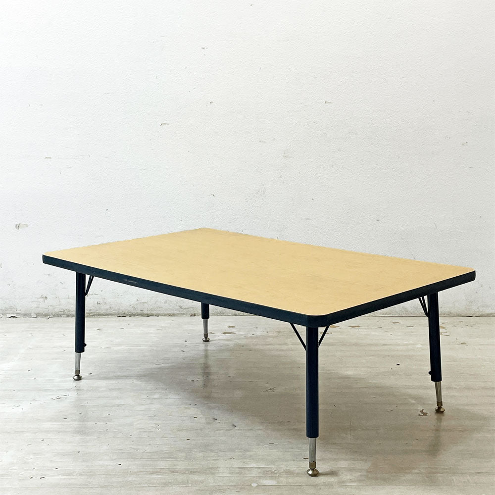 【祖師ヶ谷大蔵店】ヴァルコ VIRCO ワークテーブル 4000Table デスク ロータイプ W120cm エクステンションレッグ USビンテージ 買取させていただきました。