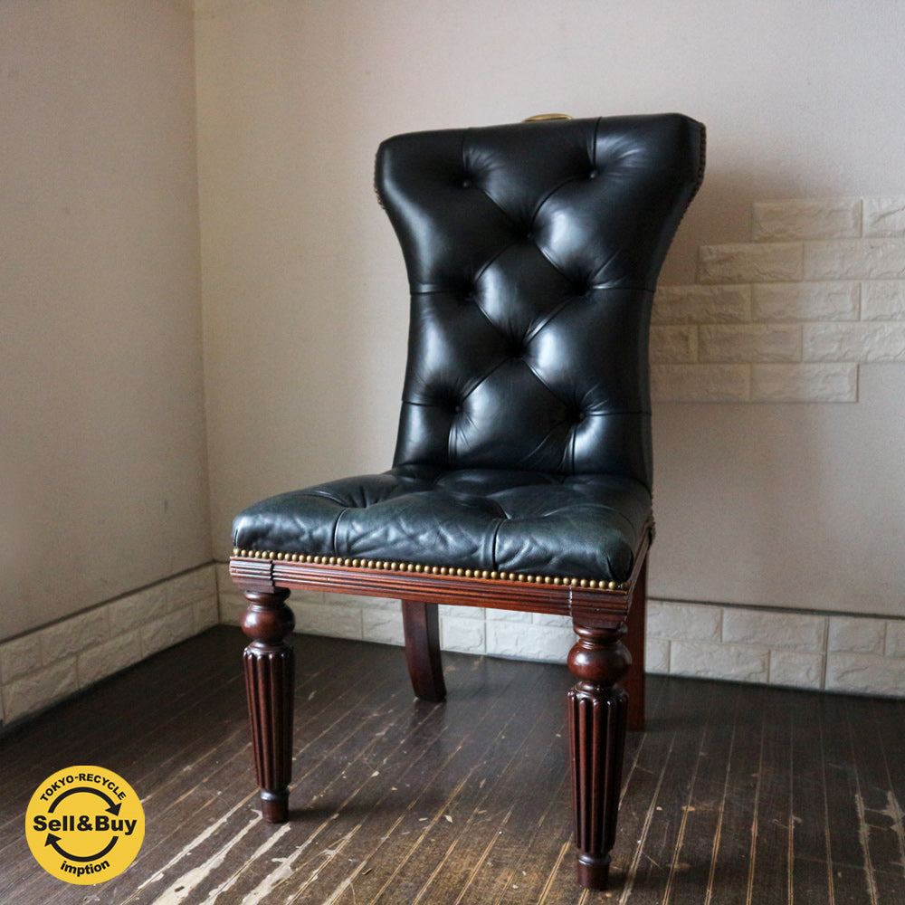 ラルフローレン ホーム RALPH LAUREN HOME ヘンレドン ダイニングチェア Telford dining chair ハイバック タフテッドレザー スタッズ 希少 アメリカ  　中古品  買い取りしました。