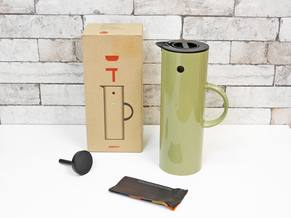 ステルトン Stelton バキュームジャグ Vacuum Jug EM77 ダスティグリーン 1000ml エリック・マグヌッセン 箱付 未使用品 デンマーク 北欧雑貨  中古品  買い取りしました。
