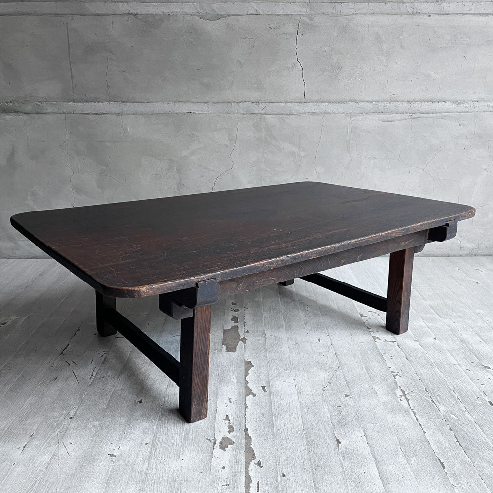 【学芸大学店】ジャパンビンテージ Japan Vintage ちゃぶ台 卓袱台 角ちゃぶ 座卓 W91cm 折りたたみ 昭和レトロ 大正 古 ...