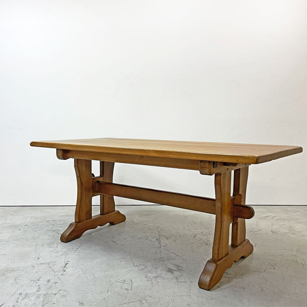 【祖師ヶ谷大蔵店】ビンテージ Vintage オーク材 リフェクトリーテーブル ダイニングテーブル W180cm クラフト家具 店舗用什器 買取させていただきました。