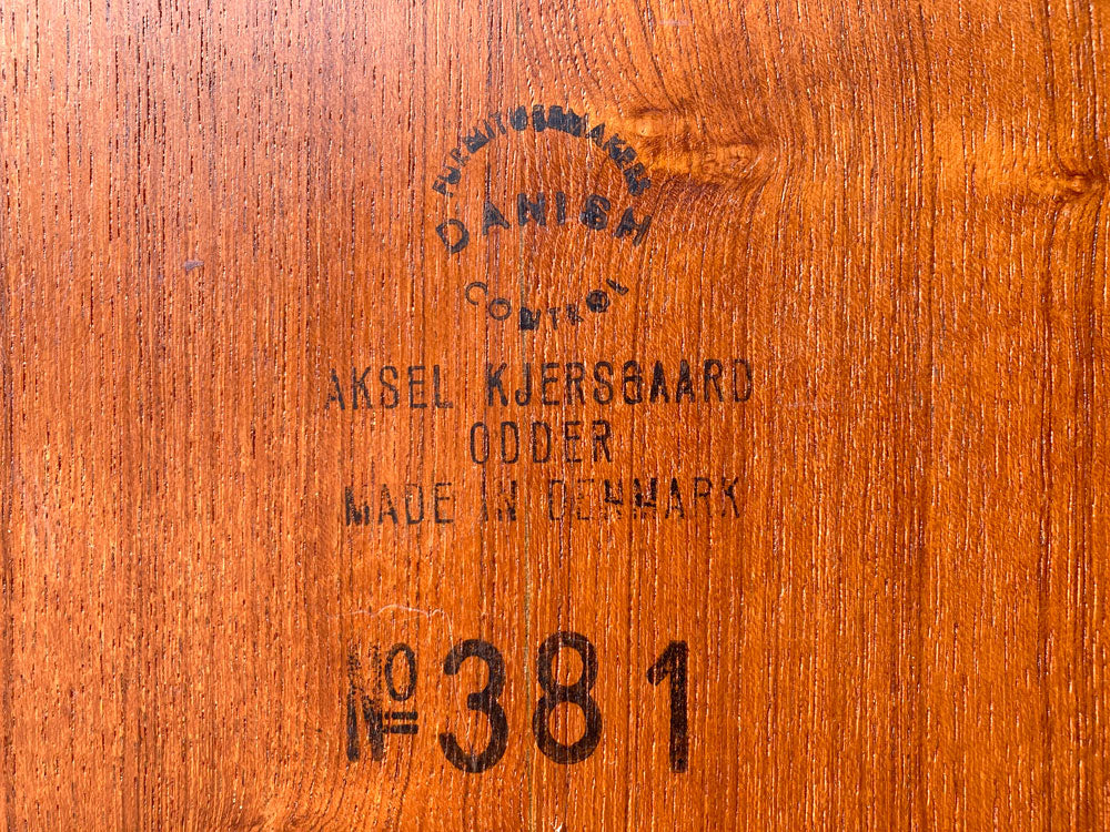 アクセルキャスゴー Aksel Kjersgaard NO.381 スモールテーブル サイドテーブル チーク材 カイ・クリスチャンセン デザイン～名工房と名デザイナーによる美しきデンマークのビンテージテーブル～