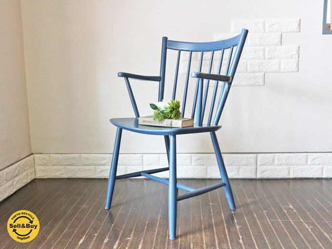 FDB mobler J42 アームチェア ボーエ・モーエンセン Borge Mogensen   ～爽やかで大人シックな雰囲気漂うブルーグレーペイント～ 【 買取と販売とレンタルのお店 】