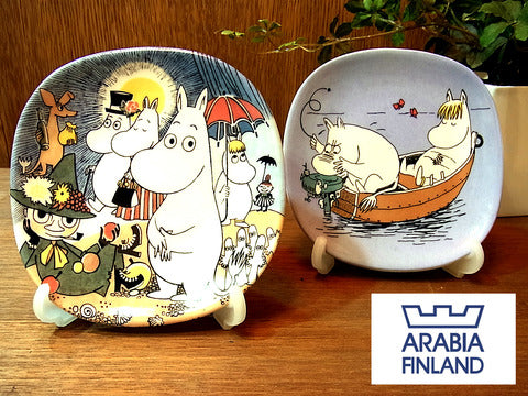 アラビア/ARABIA ムーミン Moomin ウォールプレート//日曜日の散歩/Sunday Stroll・エンジントラブル/Engine problems【買取＆販売＆レンタル】