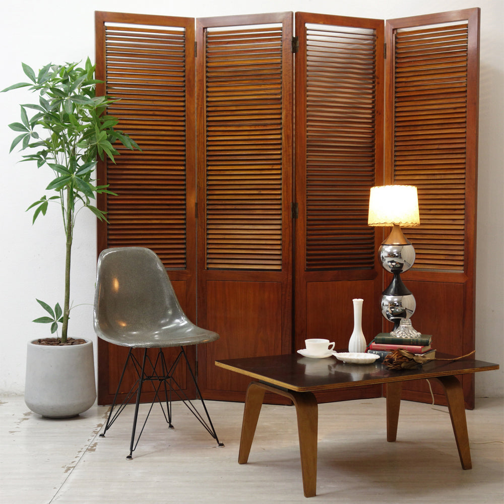 スターベイ STARBAY FUNITURE ゴア GOA スクリーンパネル 4連 パーテーション ローズウッド無垢材 フランス製 航海家具 ～画になるパーテーション