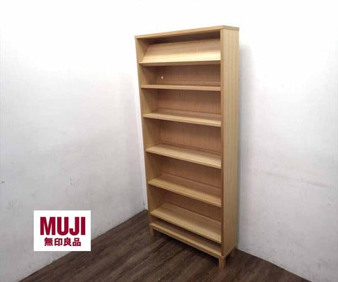muji 無印良品　良品計画　タモ材　キャビネット収納　ブックシェルフ　ナチュラル ～ 片付けも飾り付けもこれ一つで出来ちゃいます♪ 【買い取りと販売とレンタル】