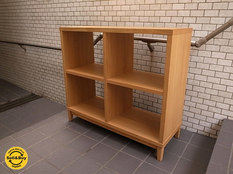 MUJI 無印良品 廃番 タモ材 オープンシェルフ ナチュラル 2段2列　2x2 ～　大きすぎず小さすぎず扱いやすいシェルフ【買取と販売とレンタルのお店】