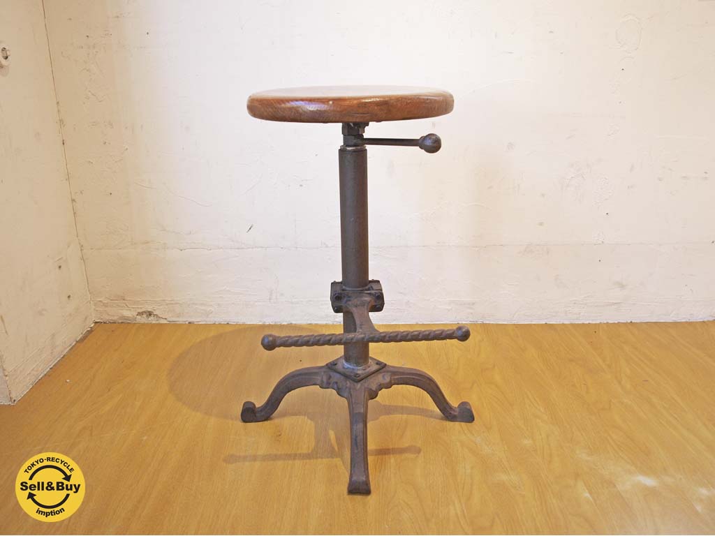 ダルトン DULTON バースツール BAR STOOL アンティークブラック アイアン × リサイクルウッド インダストリアル A 中古品 買い取りしました。