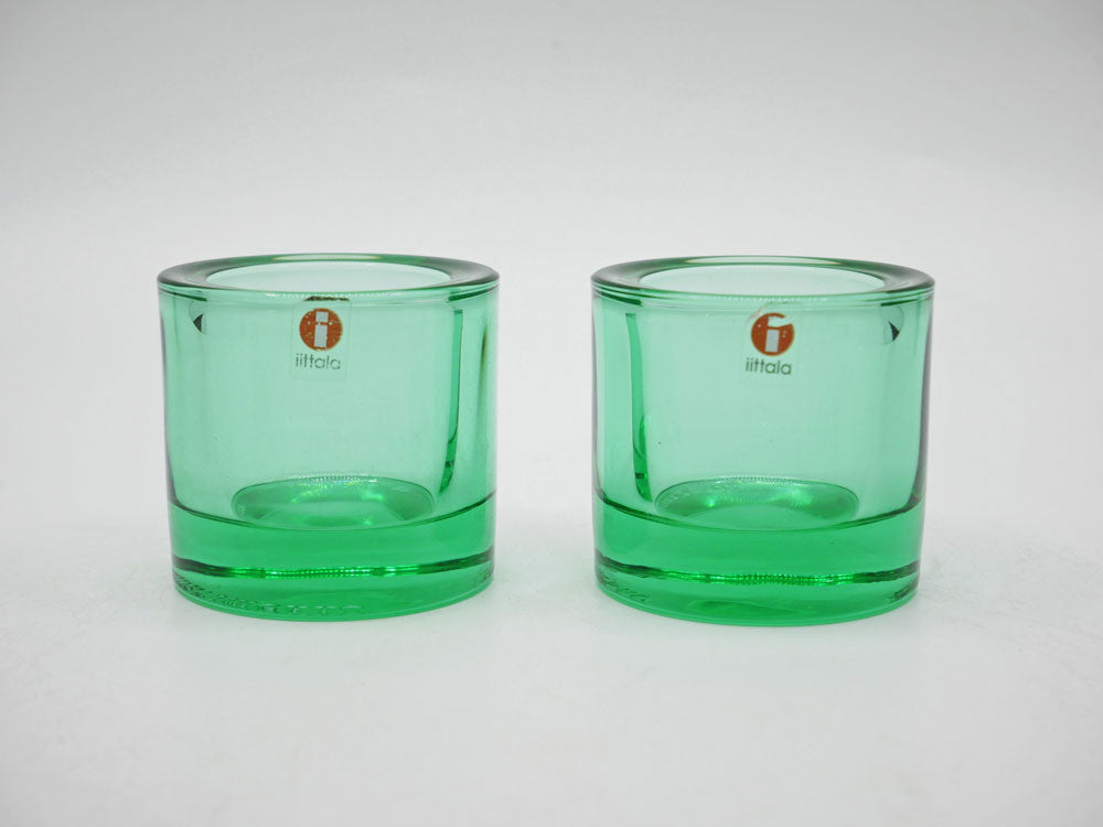 イッタラ iittala マリメッコ marimekko キビ kivi キャンドルホルダー ライトグリーン 廃番 北欧雑貨 フィンランド 2点 中古品 買い取りしました。
