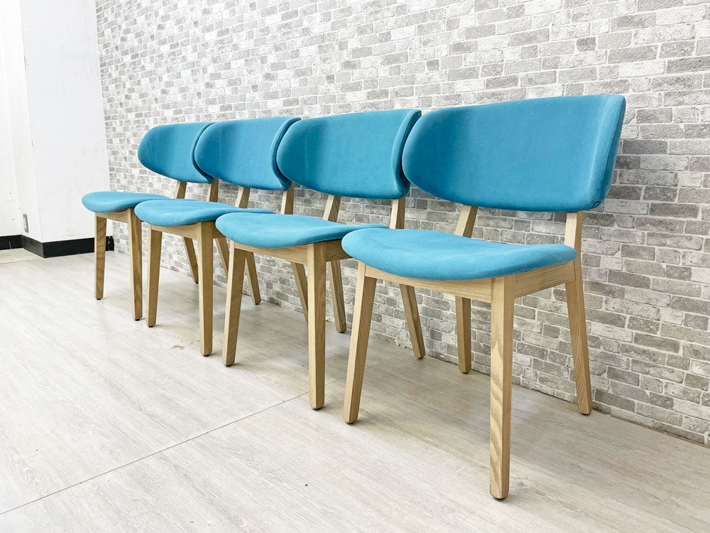 カリガリス Calligaris クレール Claire ダイニングチェア タモ材 アクアマリン 4脚 Orlandini Design イタリア 北欧デザイン 参考価格51,591円 中古品 買い取りしました。