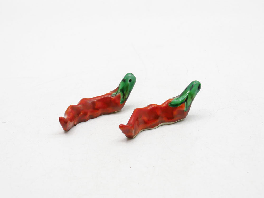 九谷焼 須田菁華 赤絵唐辛子 箸置き 2点セット 和食器 中古品 買い取りしました。