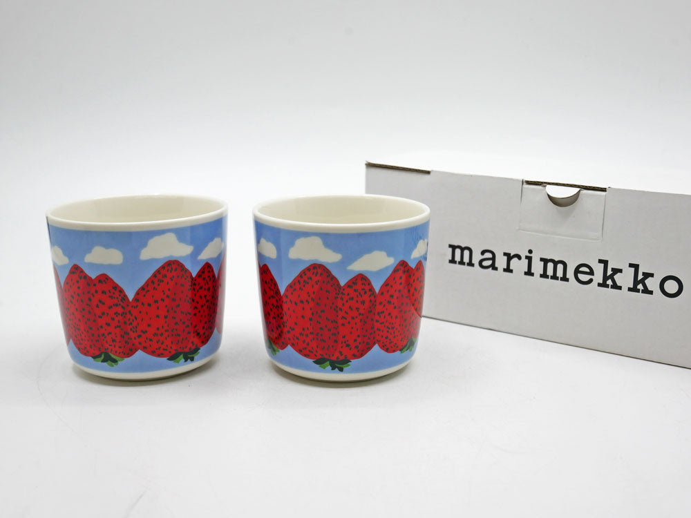 マリメッコ marimekko マンシッカ ヴォレット MANSIKKA VUORET ラテマグ 2点セット マイヤ・イソラ Maija Isola 箱付き 未使用品 北欧食器 中古品 買い取りしました。