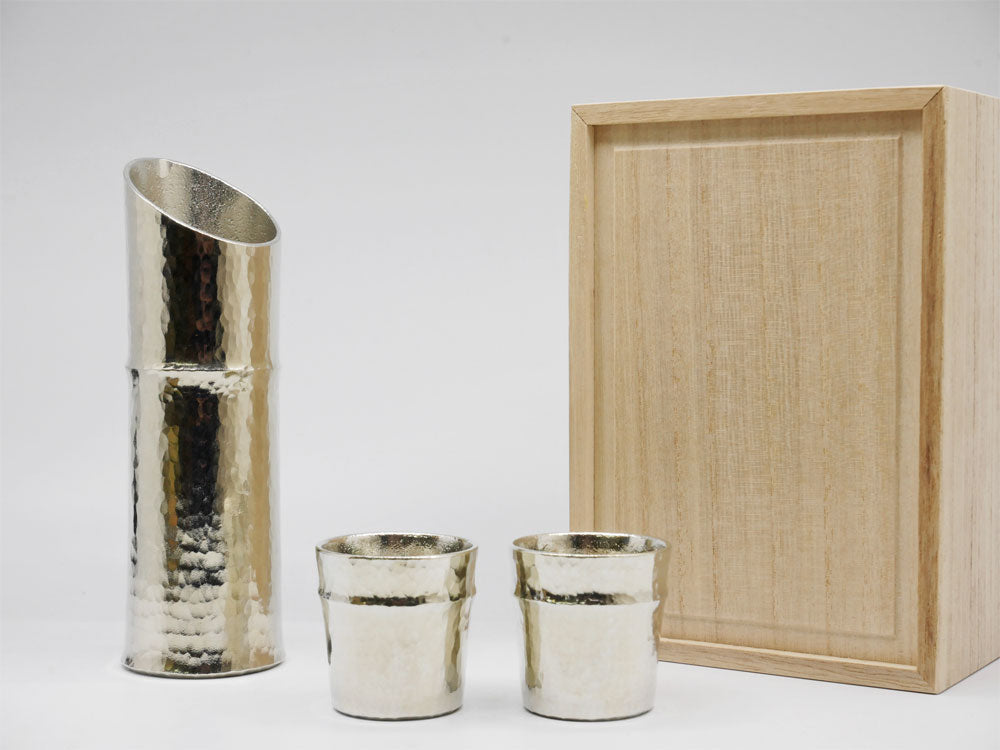 能作 Nousaku 片口＆ぐい呑み 竹型酒器セット 錫 富山 高岡銅器 伝統工芸 箱付き 中古品 買い取りしました。